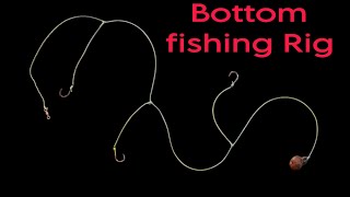 How to create a simple bottom fishing rig using three hooks step by step [upl. by Nerradal]