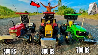 Rc Swaraj 855 Tractor Vs Rc John Deere Vs HMT Tractor Comparison [upl. by Etoile]