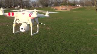 Phantom 2 Vision with TMotor MN2214 v2 Perfect Hover in the wind [upl. by Alamac244]