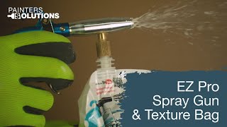 Spraying texture with EZ 😉 EZ Pro gun and texture bag  slow motion [upl. by Petronia]