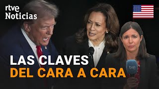 EEUU HARRIS pone a TRUMP a la DEFENSIVA en un TENSO DEBATE lleno de ATAQUES  RTVE Noticias [upl. by Sisco905]