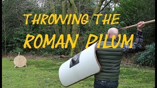 Roman Pilum Throwing  Javelin amp Shield Roman Army Style [upl. by Nyleahs216]