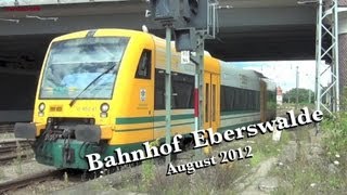 Bahnhof Eberswalde August 2012  Eisenbahn railroad trains [upl. by Krug419]