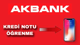 Akbank Mobilden Findeks Raporu Nasıl Alınır  Akbank Kredi Notu Puanı Öğrenme [upl. by Maurili891]