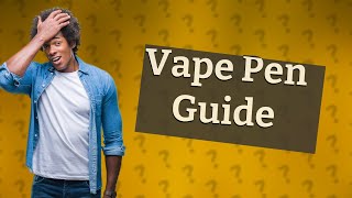 What are the instructions for using a vape pen [upl. by Pack980]