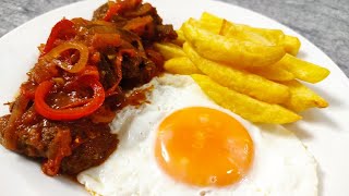 CHURRASCO Ecuatoriano Bistec con huevo frito [upl. by Akiehsal]