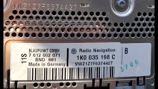 Radiocode VW MFD MFD II Radio Code  For all VW models RNS 510 RNS 315 [upl. by Aidul]