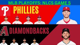 Philadelphia Phillies vs Arizona Diamondbacks LIVE PLAYBYPLAY NLCS GAME 5 102123 phillies [upl. by Nnairet]