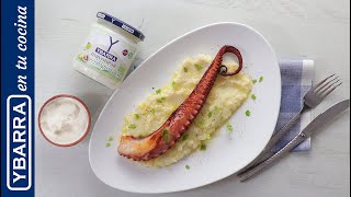 Pulpo asado con parmentier de patata y mayonesa ecológica Ybarra  Recetas fáciles [upl. by Haroppizt]