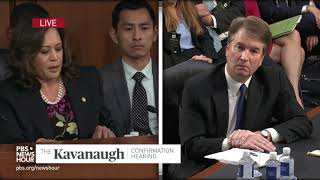 WATCH Partisanship conservative agenda guides Kavanaugh Sen Kamala Harris says [upl. by Oina451]