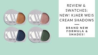 REVIEW amp SWATCHES KJAER WEIS CREAM SHADOWS  Integrity Botanicals [upl. by Lowenstein]