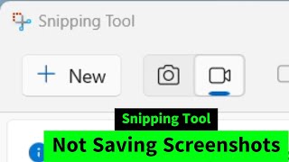 Snipping Tool not Saving Screenshots Quick FIX snippingtool [upl. by Hsreh]