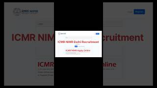 ICMR NIMR Delhi Recruitment ias drishti job sarkaridream sscgd ssc shorts youtube armydost [upl. by Keyser]