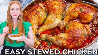 Easy Stewed Chicken amp Potatoes Recipe  Жаркое из Курицы [upl. by Nakada]