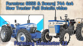 Farmtrac 6050 amp Swaraj 744 4x4 New Tractor Full Details video [upl. by Llaccm]