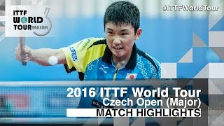 2016 Czech Open Highlights Tomokazu Harimoto vs Ryotaro Ogato U21R32 [upl. by Cummins]