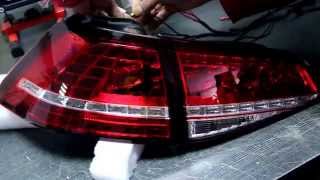 Winpower TailLights For VW Golf MK7 Tail Lights 2014 2015 LED Rear Lamps Smoked Red Tail Lights [upl. by Eam]