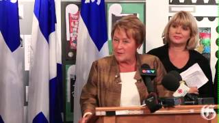 Pauline Marois speaks about English voters [upl. by Doownelg]