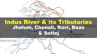 Indus river and its tributaries  Geography UPSC IAS NDA CDS SSC CGL [upl. by Wakeen]