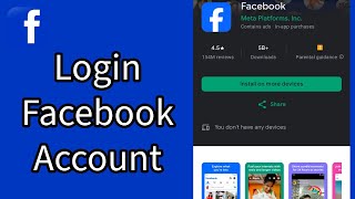 Login Facebook How to Sign in to Your Existing Account on Facebook App on Your Device 2024 [upl. by Molini]