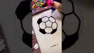 Diy Soccer ball needle art tiktok football diy [upl. by Kelly]