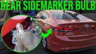 How to Replace Rear Parking  Side marker Light Bulb  Hyundai Elantra 20172018 [upl. by Nohsram]