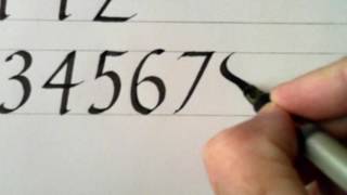 Calligraphy 46 Italic Numbers [upl. by Anamuj]