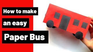 How to make a paper bus easily  Easy paper bus [upl. by Torr277]