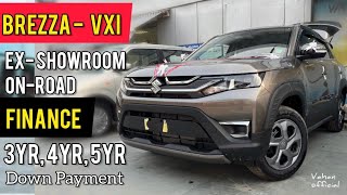 2022 Brezza Vxi Model 🔥 Ex Showroom On Road Price Finance Emi amp All [upl. by Ainolopa393]