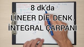 Birinci Dereceden Lineer Diferansiyel Denklemlerde Başlangıç Değer Problemi integral çarpanı [upl. by Uohk]