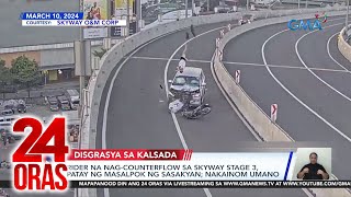 Rider na nagcounterflow sa Skyway Stage 3 patay ng masalpok ng sasakyan nakainom umano  24 Oras [upl. by Reve]