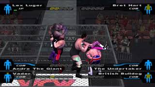 WWE Smackdown HCTP  Undertaker vs Bret Hart vs Vader vs Andre vs Lex Luger vs British Bulldog [upl. by Moorish205]