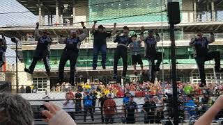 Kevin Harvick Climbs The Fence 2019 Brickyard 400 Celebration [upl. by Ahen]