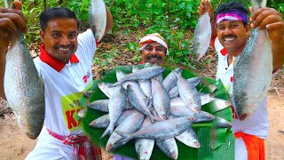 Bengali famous Sorshe Ilish recipe cooking for village people  famous Hilsha fish recipe [upl. by Sikes964]