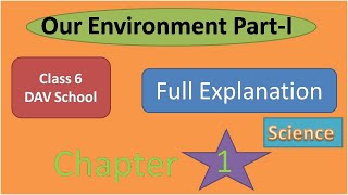 Chapter 1 Our Environment Class 6 DAV Science full explanation [upl. by Ennovi]