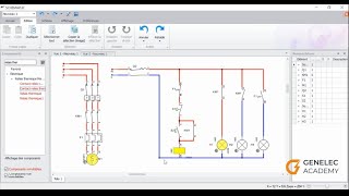 Simulation sur logiciel Schemaplic dun démarrage direct à un sens de marche de moteur triphasé [upl. by Ephram675]