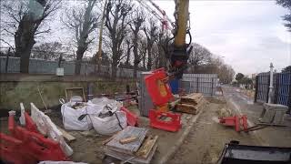 CAT M315F with Rototilt R4 at work  Cab view  GoPro HERO4 [upl. by Lubeck]