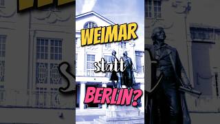 Warum heißt es Weimarer Republik und nicht Berliner Republik [upl. by Kurys]