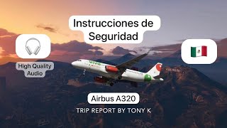 VIVA AEROBUS AIRBUS A320 INSTRUCCIONES DE SEGURIDAD AIFA AUDIO airbus [upl. by Cecile562]