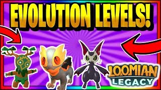 ALL NEW LOOMIAN EVOLUTION LEVELS UPDATE Roblox Loomian Legacy [upl. by Inama]