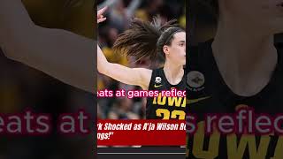 quotCaitlin Clark Shocked as Aja Wilson Reacts to Empty Seats amp Low Playoff Ratingsquot [upl. by Navoj]