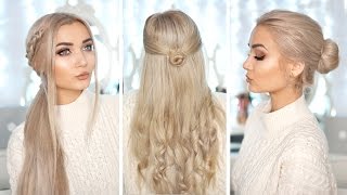 3 Cute amp Easy Hairstyles With Hair Extensions [upl. by Onra]