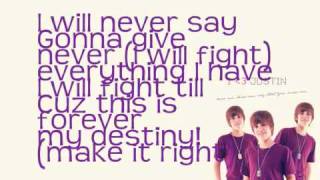 Never say never Justin Bieber feat Jaden Smith Lyrics [upl. by Nahgeem307]