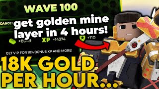 Best GOLD GRIND Strategy To Get GOLDEN MINE LAYER  Tower Defense X [upl. by Harmonie]