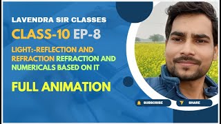 EP8  Refraction and refractive index numericals  lavendra sir classes  full animation [upl. by Fanya827]