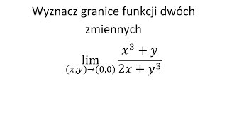 Granica funkcji dwóch zmiennych Granica iterowana [upl. by Rheta]