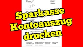 Sparkasse Kontoauszug drucken online herunterladen Anleitung [upl. by Jeno151]