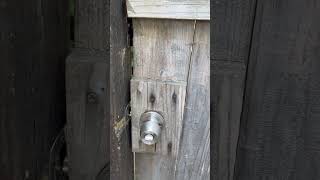 Has anyone seen this before Door knob on gate [upl. by Ymer]