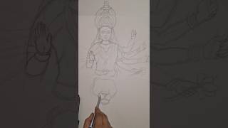 Jaimatadi drawing painting colour part1🙏🙌🥺❤️ jaimatadi art drawing subscribe shorts india [upl. by Acilef604]