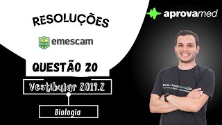 EMESCAM 20192  Biologia  Questão 20 [upl. by Aillil]